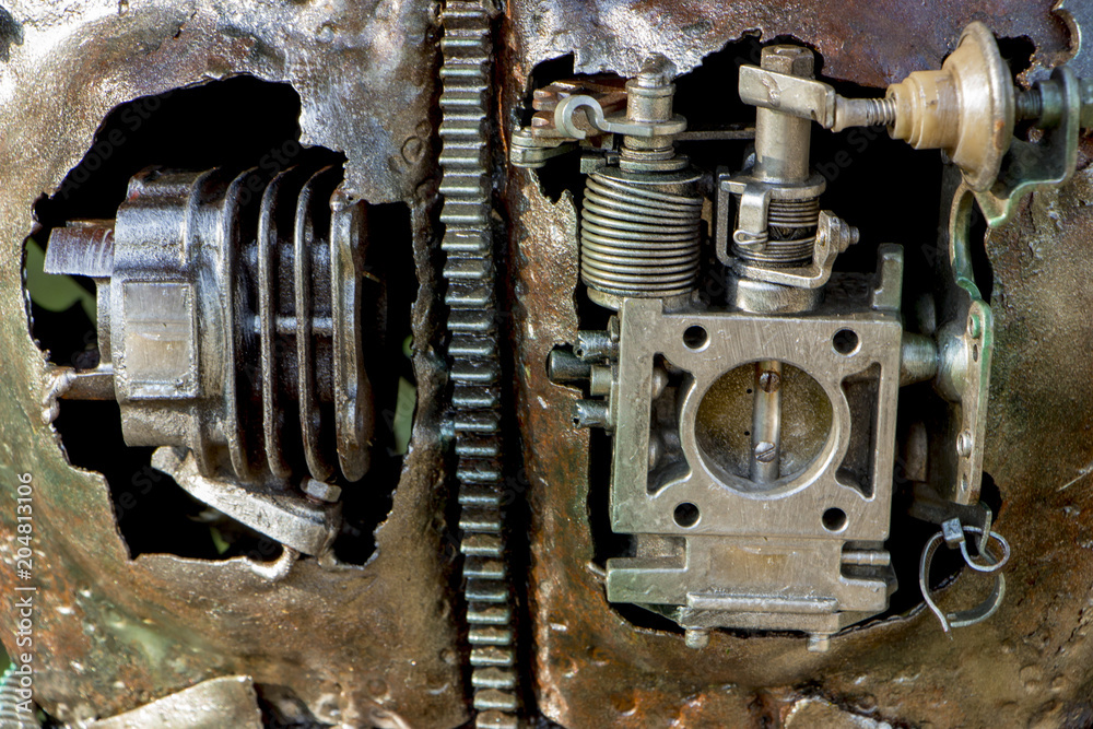 Abstract metal texture. From old metal parts of engines Abstract metal texture. From old metal parts of engines