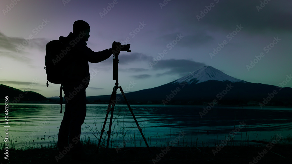 Silhouette Nature Fuji Mountain Photographer 