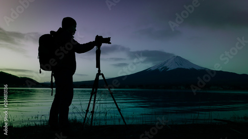 Silhouette Nature Fuji Mountain Photographer 