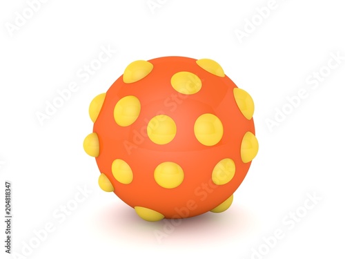 Fototapeta Naklejka Na Ścianę i Meble -  Dog toy ball against a white background. 3d render illustration.