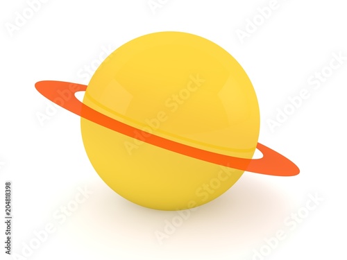 Fototapeta Naklejka Na Ścianę i Meble -  Planet Saturn abstract illustration. 3d rendering.