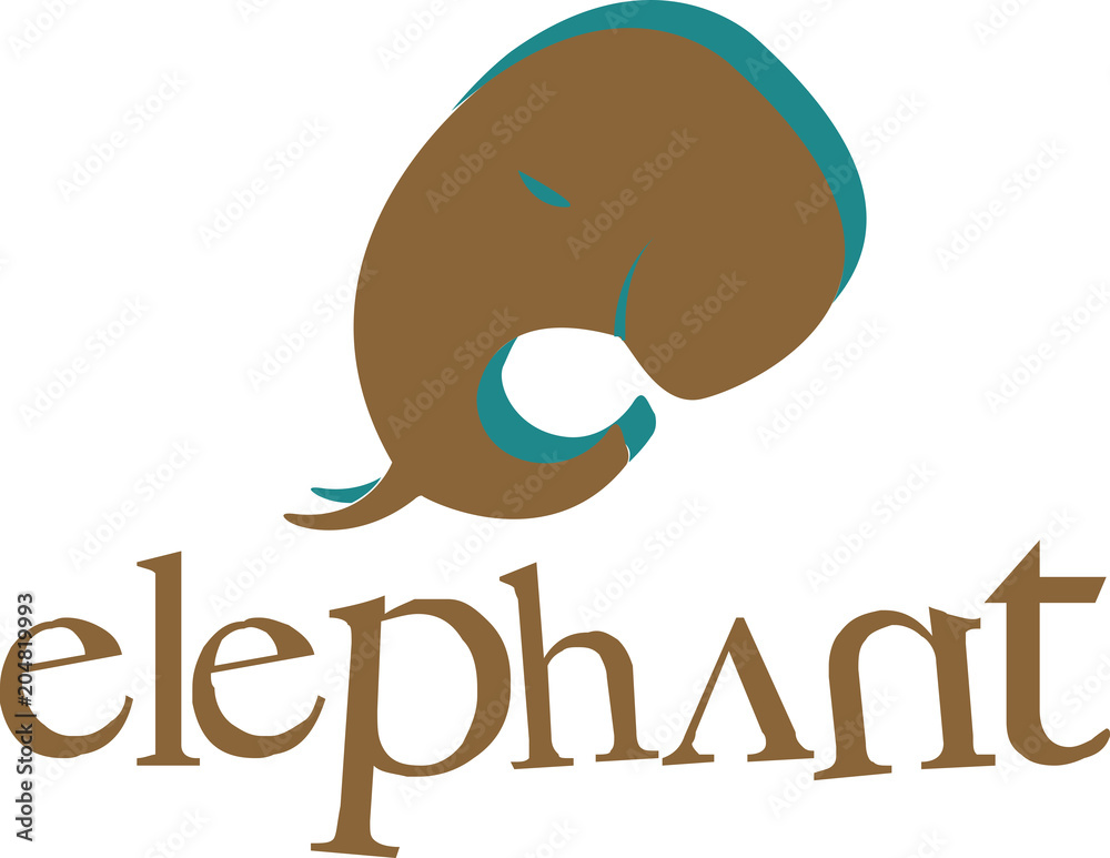 Naklejka premium elephant logo