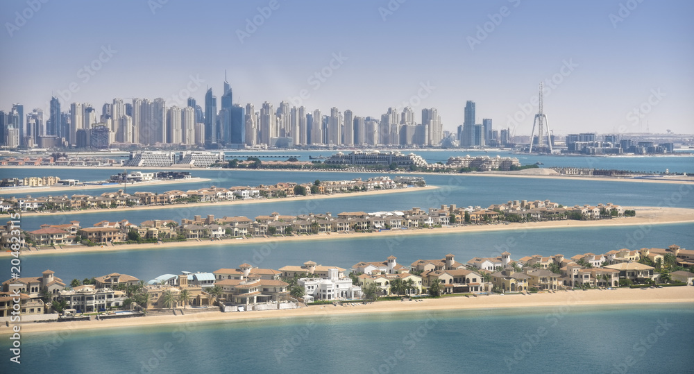 Naklejka premium Panorama of Dubai Marina, UAE