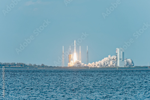 Fototapeta Naklejka Na Ścianę i Meble -  NASA rocket liftoff from pad