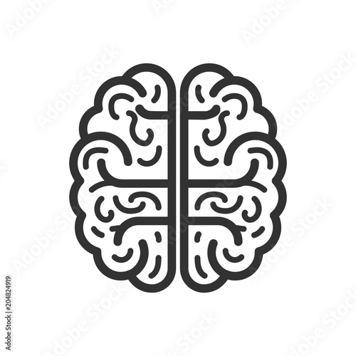 Brain icon, simple vector i...