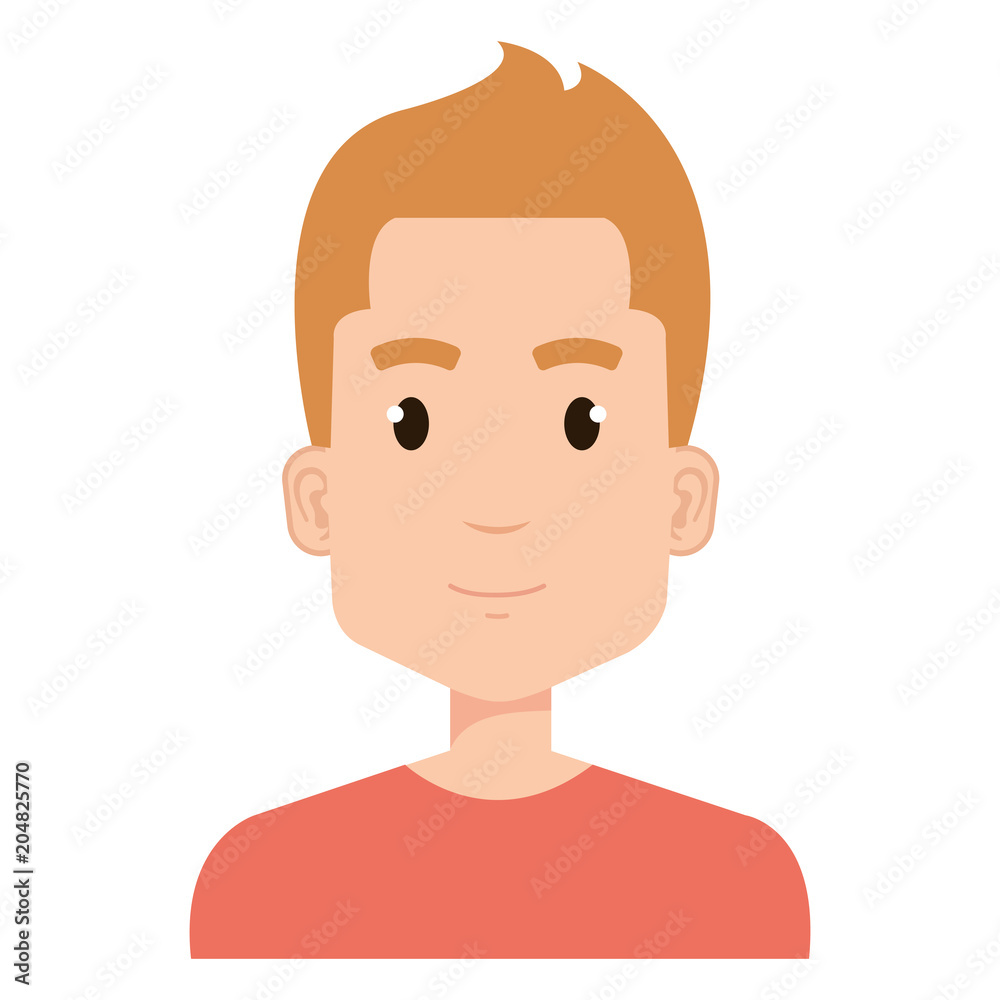 young man avatar character vector illustration design