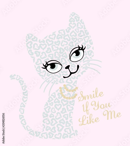 slogan graphic with cartoon cat