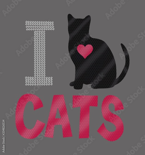 slogan graphic with cat