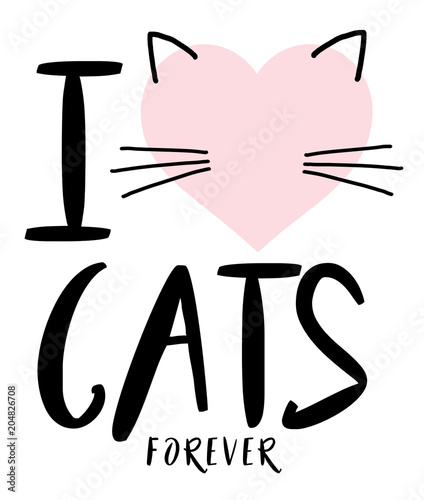 slogan graphic with cat