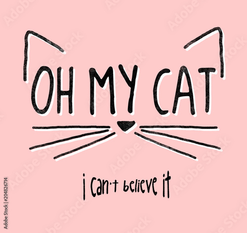 slogan graphic with cat