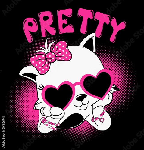 slogan graphic with cartoon cat