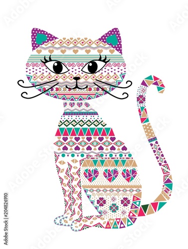 ethnic cartoon cat