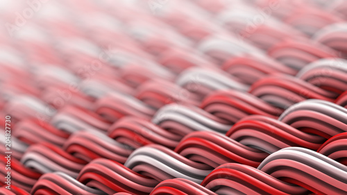 Wavy surface of white and r...