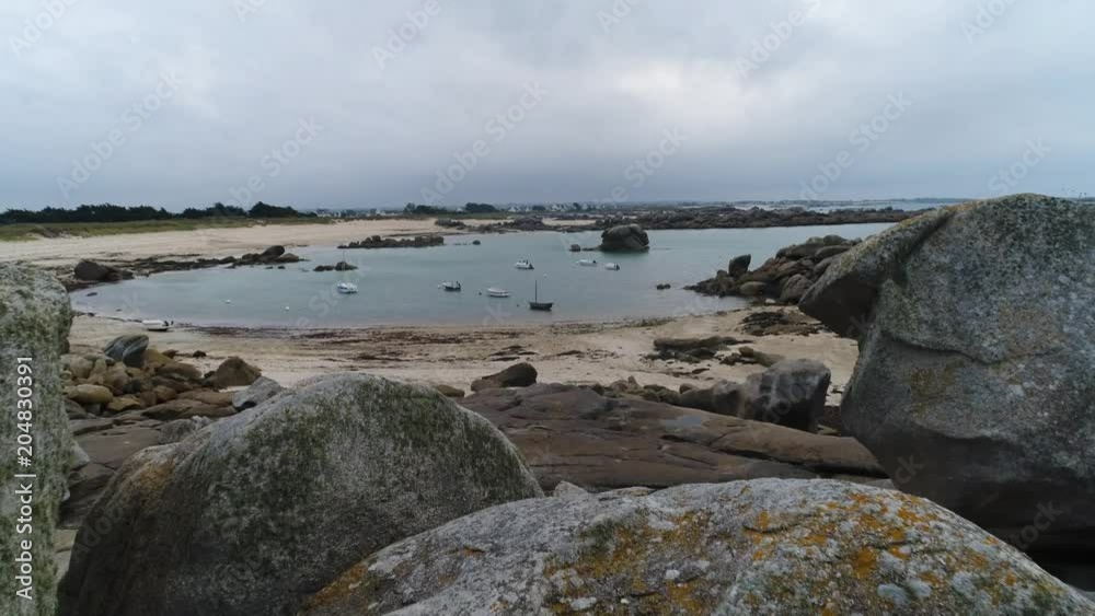 Côtes Bretonnes à Plouguerneau, vue par drone Côtes Bretonnes à Plouguerneau, vue par drone