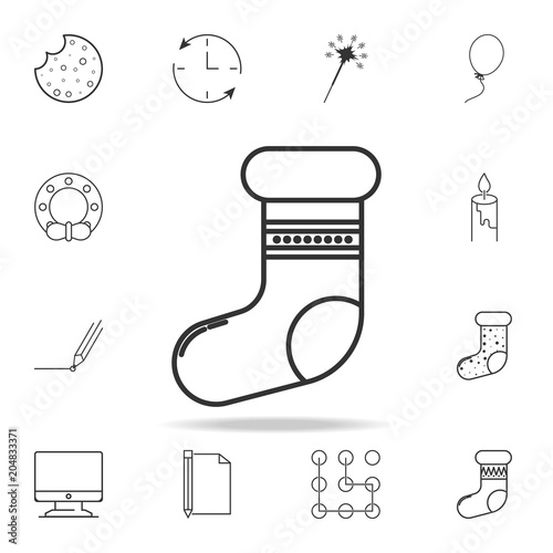 christmas socks icon. Detailed set of web icons and signs. Premium graphic design. One of the collection icons for websites, web design, mobile app photo