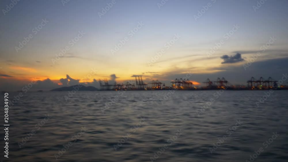sunset light shenzhen famous port bay cranes slow motion ride panorama 4k china
sunset light shenzhen famous port bay cranes slow motion ride panorama 4k china