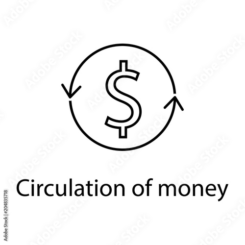 circulation of money icon. Element of web icon with name for mobile concept and web apps. Detailed circulation of money icon can be used for web and mobile. Premium icon