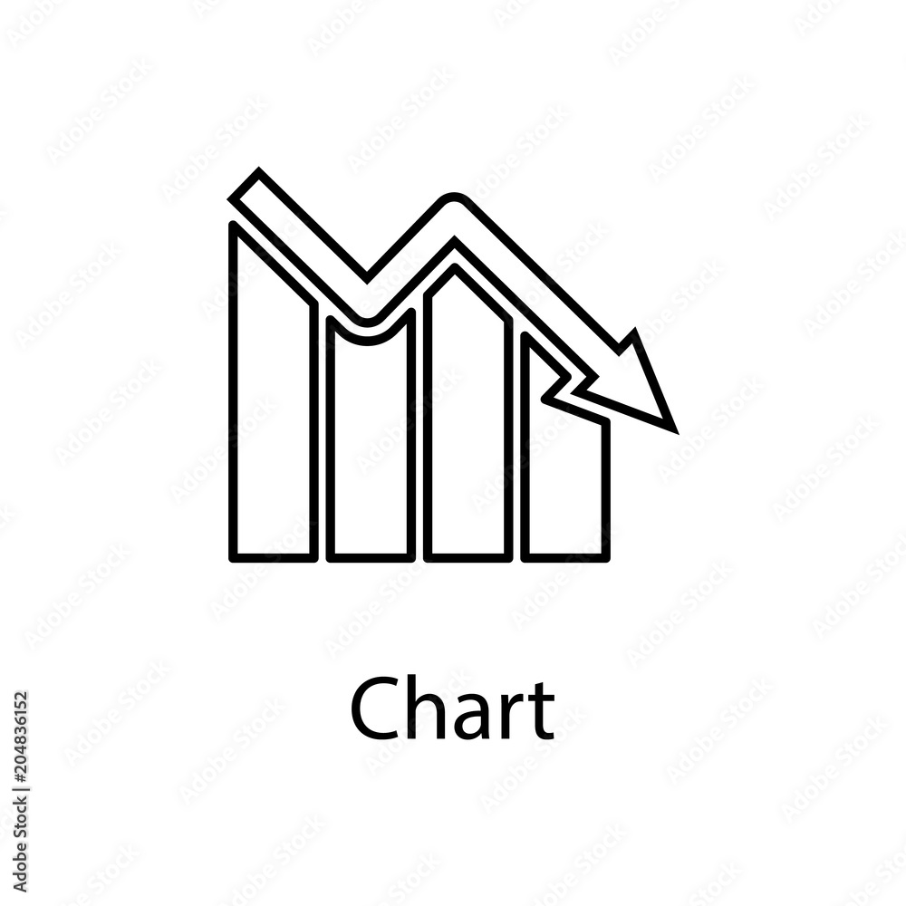 down chart icon. Element of web icon with name for mobile concept and web apps. Detailed down chart icon can be used for web and mobile. Premium icon down chart icon. Element of web icon with name for mobile concept and web apps. Detailed down chart icon can be used for web and mobile. Premium icon