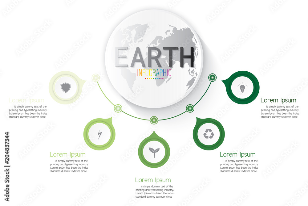 Infographic of earth. Infographic of earth.