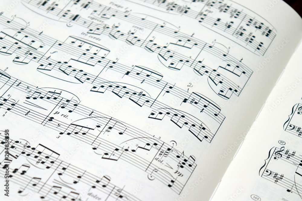 Sheet Music - Musical Notes on paper Sheet Music - Musical Notes on paper