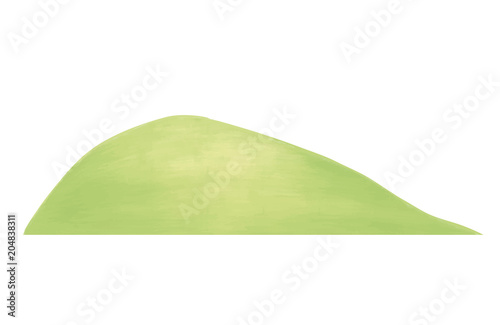 Green field hill