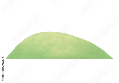 Green field hill