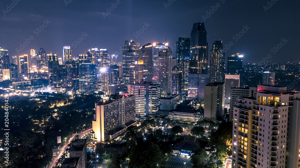 Jakarta city by night