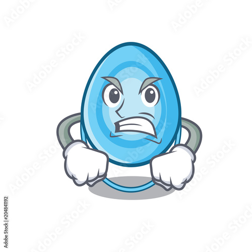 Canvas Print Angry oxygen mask mascot cartoon