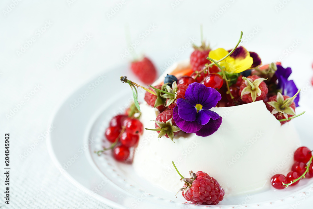 dessert with berries dessert with berries