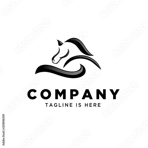 horse back, ass view back side horse logo