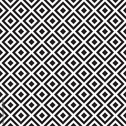 Abstract geometric pattern with stripes, lines, squares. Seamless vector ackground. Black and white lattice texture. Backdrop, geometry.