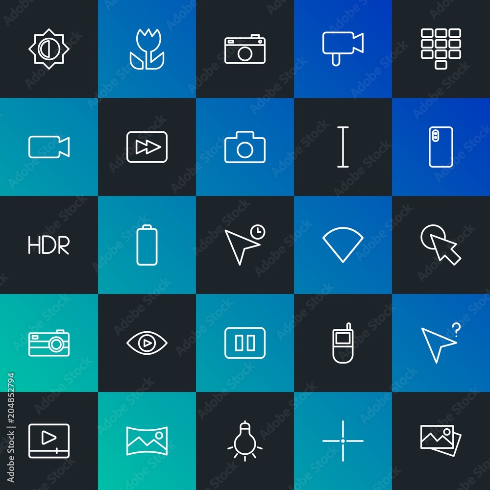 Modern Simple Set of mobile, video, photos, cursors Vector outline Icons. Contains such Icons as lamp, retro, scroll, player and more on dark and gradient background. Fully Editable. Pixel Perfect. Modern Simple Set of mobile, video, photos, cursors Vector outline Icons. Contains such Icons as lamp, retro, scroll, player and more on dark and gradient background. Fully Editable. Pixel Perfect.