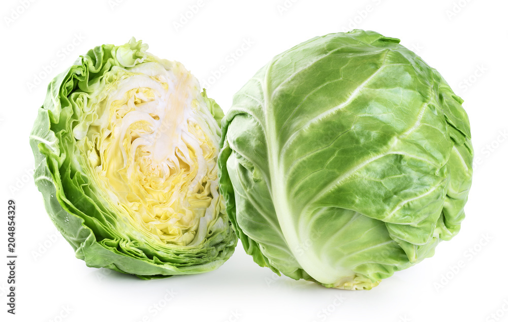 Cabbage isolated on white background. Cabbage isolated on white background.