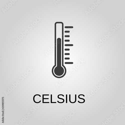 Celsius icon. Celsius symbol. Flat design. Stock - Vector illustration