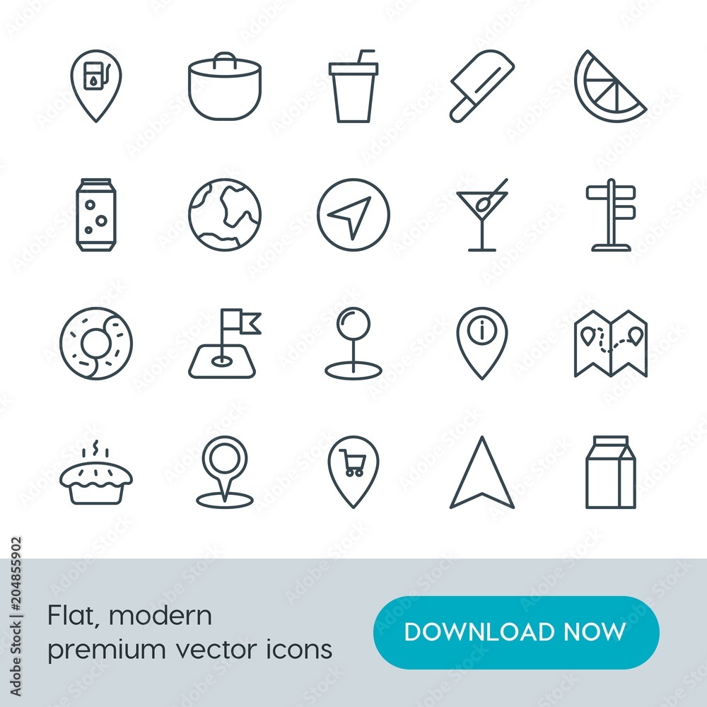 Modern Simple Set of food, location, drinks Vector outline Icons. Contains such Icons as marker, white, sign, home, kitchen, map, axe and more on white background. Fully Editable. Pixel Perfect. Modern Simple Set of food, location, drinks Vector outline Icons. Contains such Icons as marker, white, sign, home, kitchen, map, axe and more on white background. Fully Editable. Pixel Perfect.