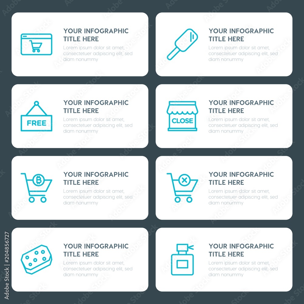 Flat shopping, beauty and cosmetics infographic timeline template for presentations, advertising, annual reports Flat shopping, beauty and cosmetics infographic timeline template for presentations, advertising, annual reports
