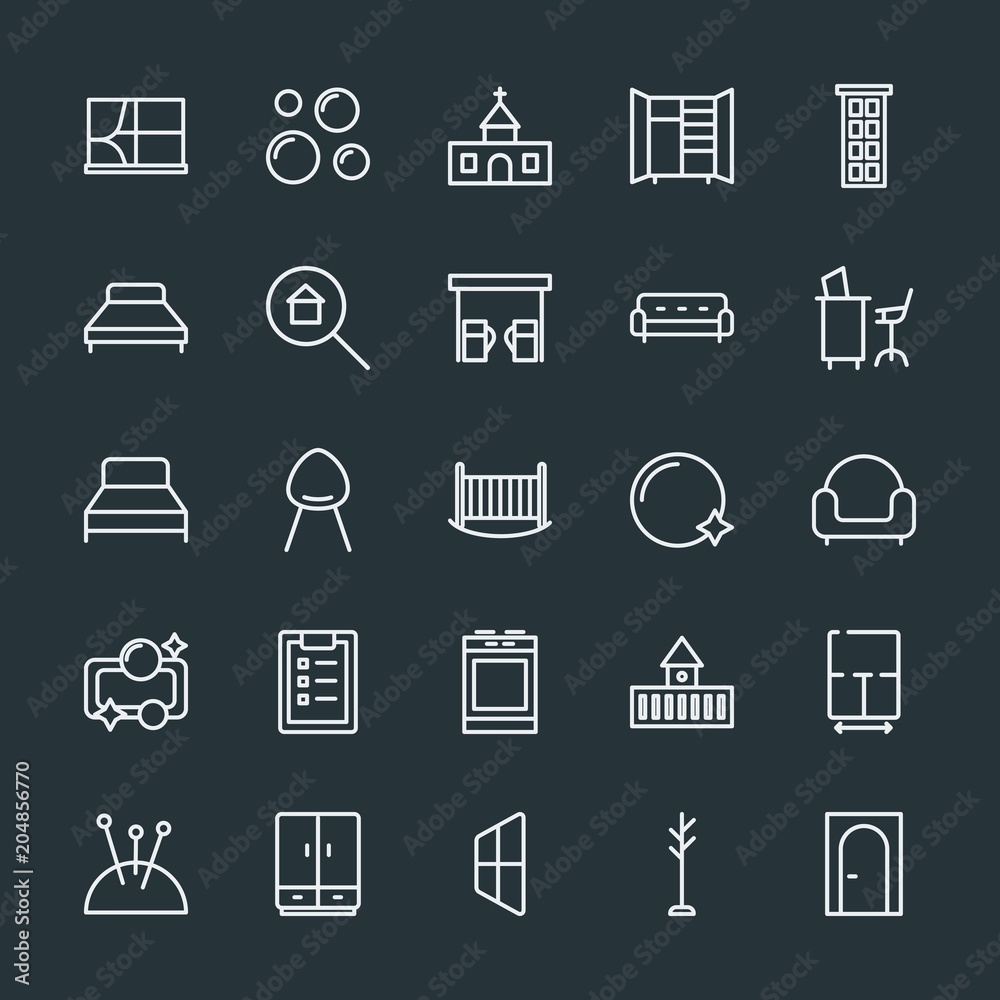 Modern Simple Set of buildings, furniture, housekeeping Vector outline Icons. Contains such Icons as white, clothing, chair, tower, stand and more on dark background. Fully Editable. Pixel Perfect. Modern Simple Set of buildings, furniture, housekeeping Vector outline Icons. Contains such Icons as white, clothing, chair, tower, stand and more on dark background. Fully Editable. Pixel Perfect.