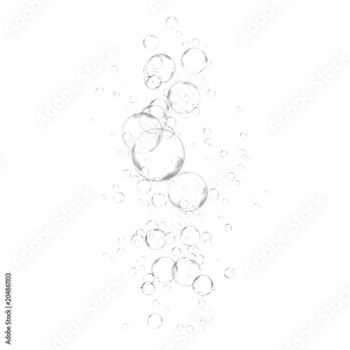Fuzzy air in the water - abstract bubble background layout