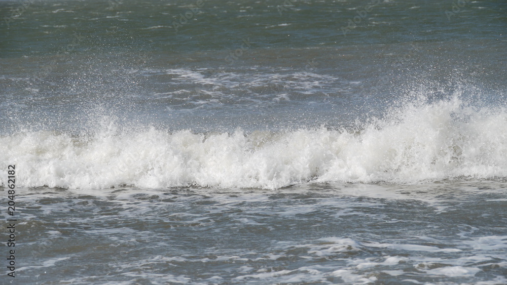 Wellen am Strand von Borkum