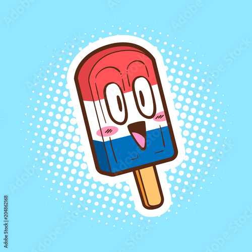 cute popsicle vector cartoon