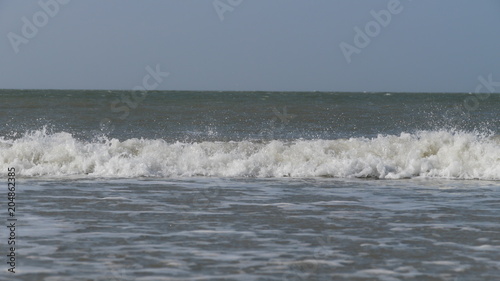 Wellen am Strand von Borkum