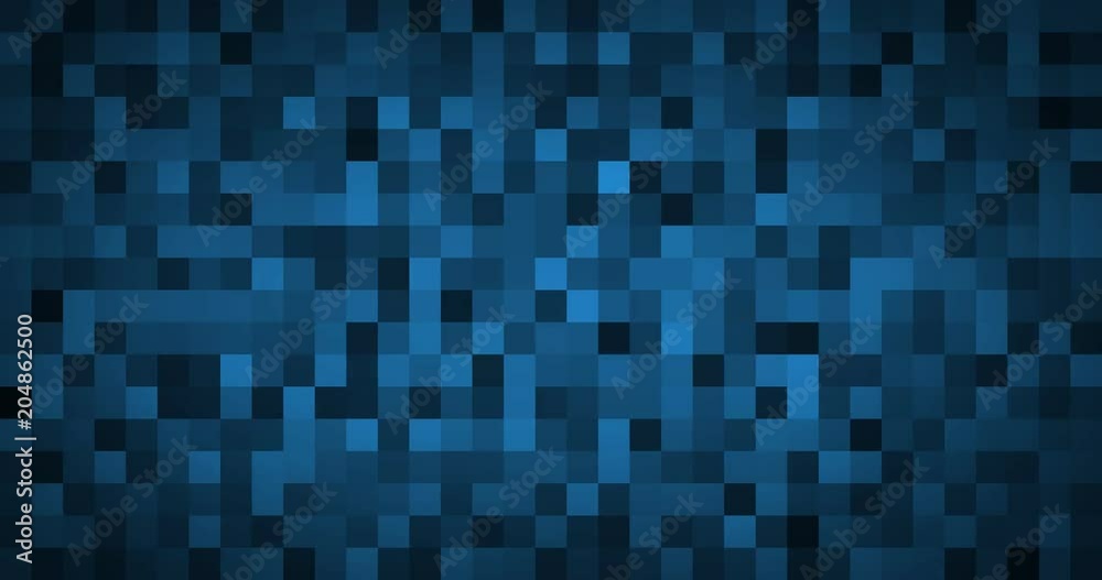 Abstract background loop of cubes in a geometric pixelate mosaic tile pattern