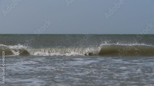 Wellen am Strand von Borkum
