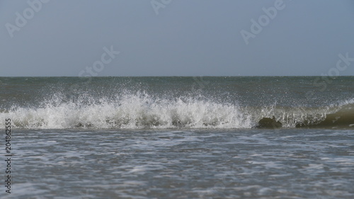 Wellen am Strand von Borkum