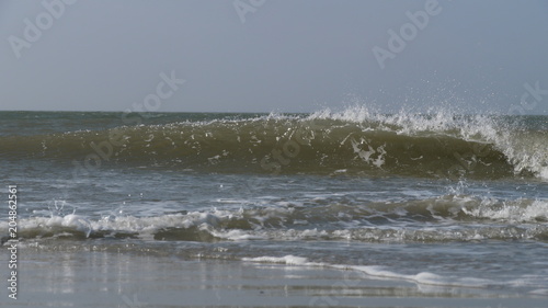 Wellen am Strand von Borkum