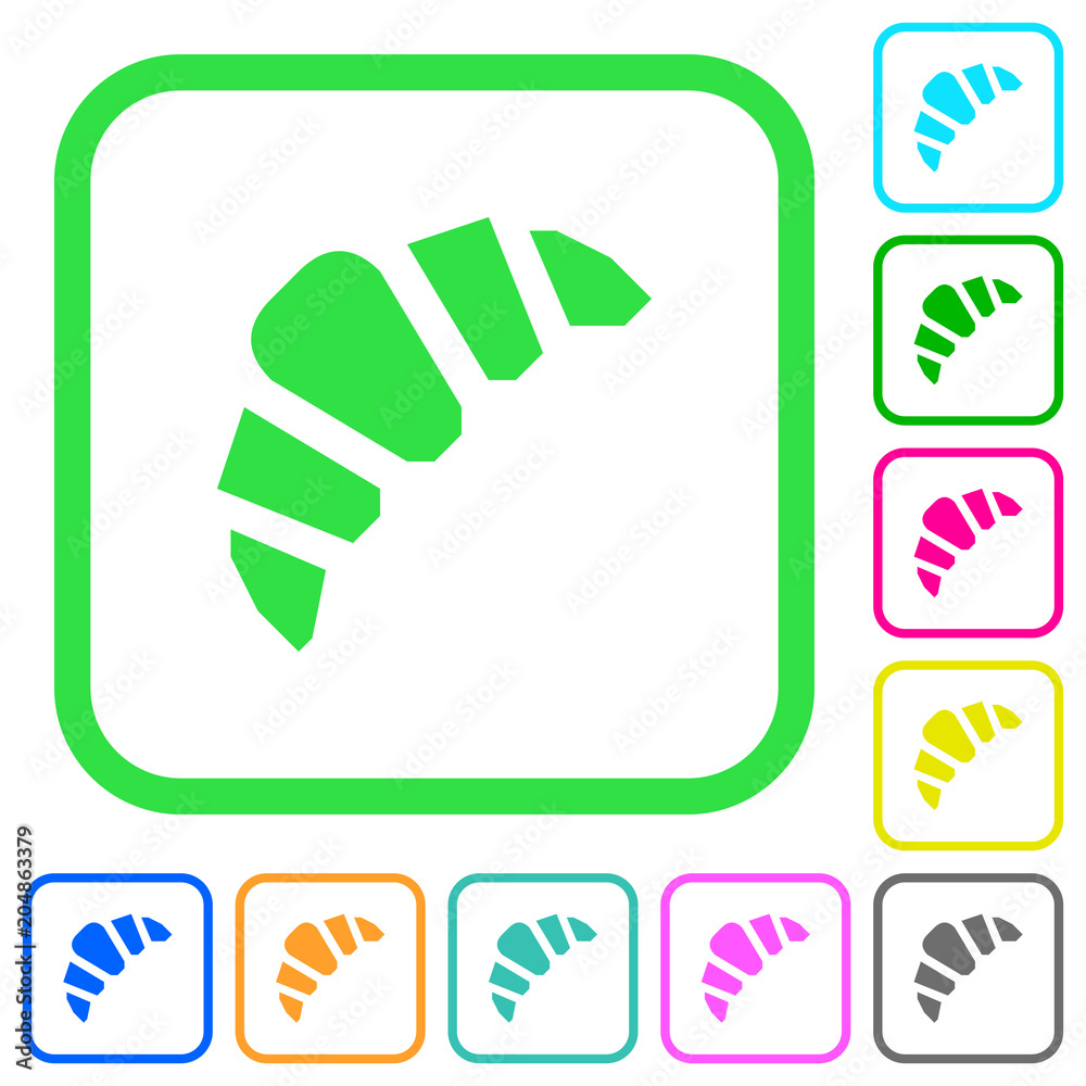 Bakery vivid colored flat icons