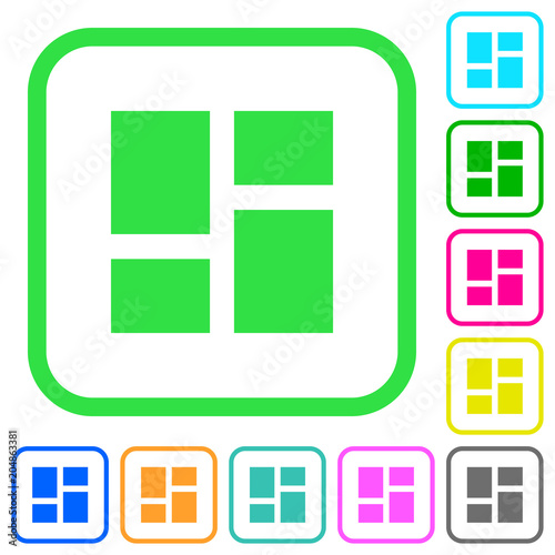Admin dashboard panels vivid colored flat icons