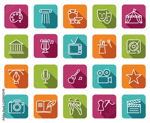 Arts and Entertainment icon set