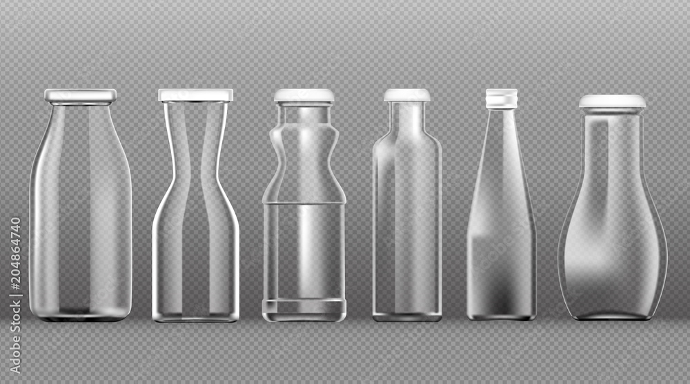 Set of empty bottles Set of empty bottles