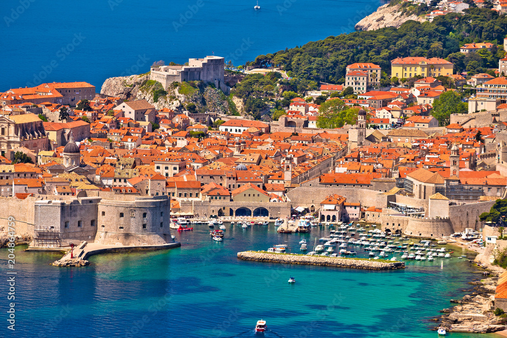 Town of Dubrovnik UNESCO world heritage site harbor view